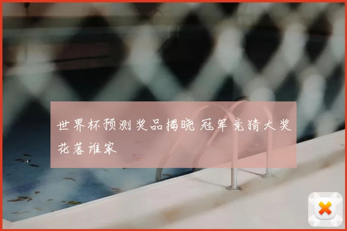 世界杯预测奖品揭晓 冠军竞猜大奖花落谁家